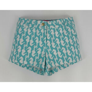 Macbeth Collection Margaret Josephs X-small XS Blue Chino Shorts Seahorse Short